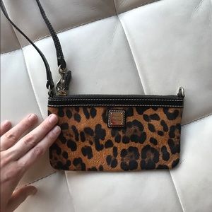 Donney & Bourke leopard wristlet